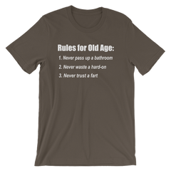 The Bucket List Old Age Quote T-shirt -- Army