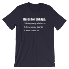 The Bucket List Old Age Quote T-shirt -- Navy