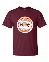 Ash vs. Evil Dead Crabby Abbey T-shirt -- Maroon