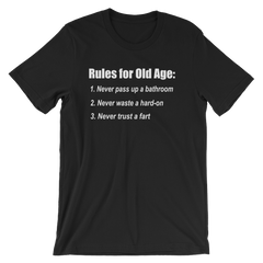The Bucket List Old Age Quote T-shirt -- Black
